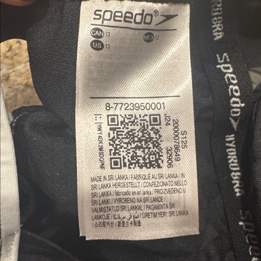 Speedo Swimsuit One Piece Creora Highclo Quantum Splice High Cut Black 12 NWT - Picture 10 of 10